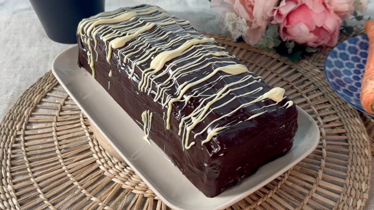 bizcocho de zanahoria y yogur y chocolate