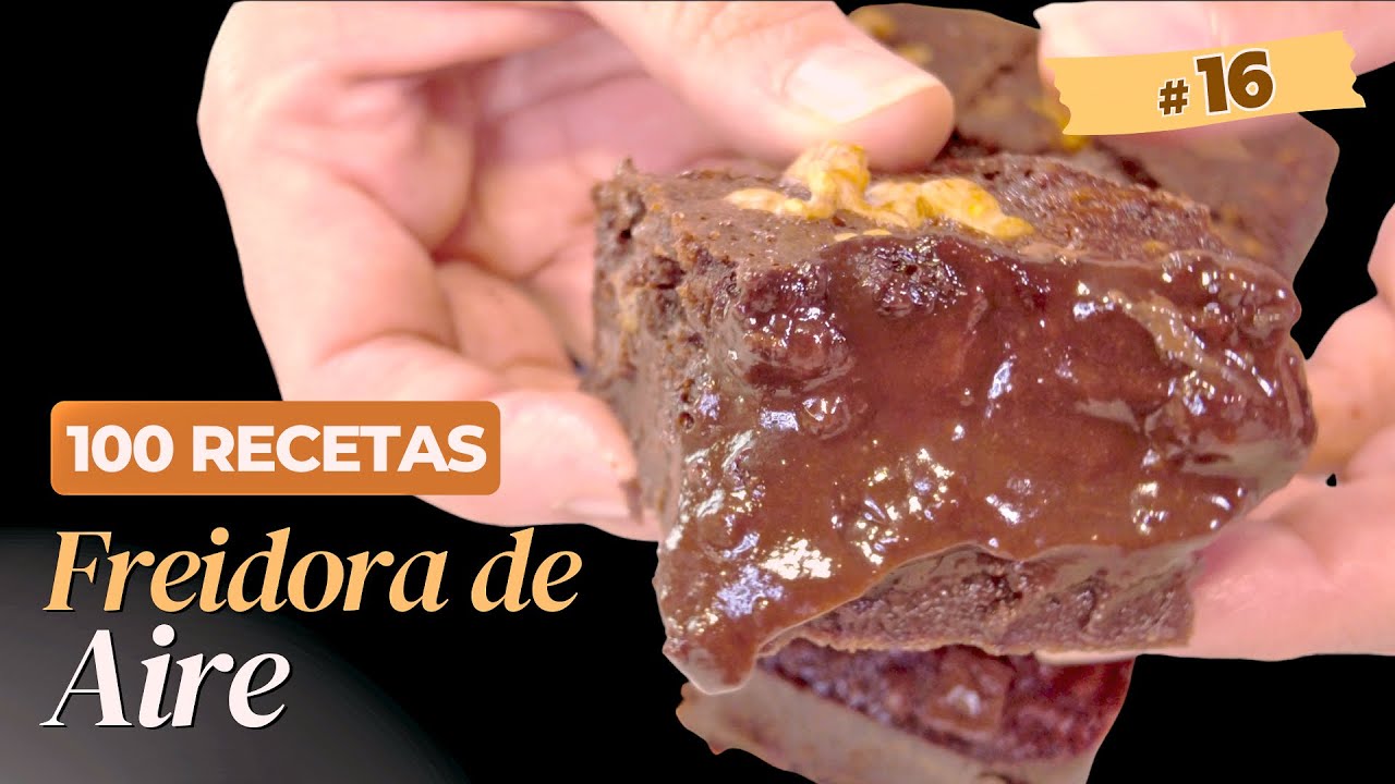 brownie de chocolate en freidora de aire