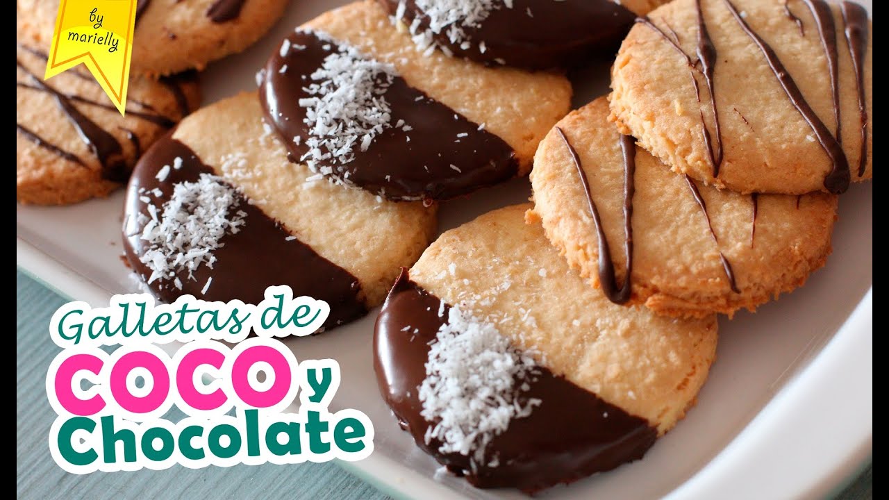 galletas coco y chocolate