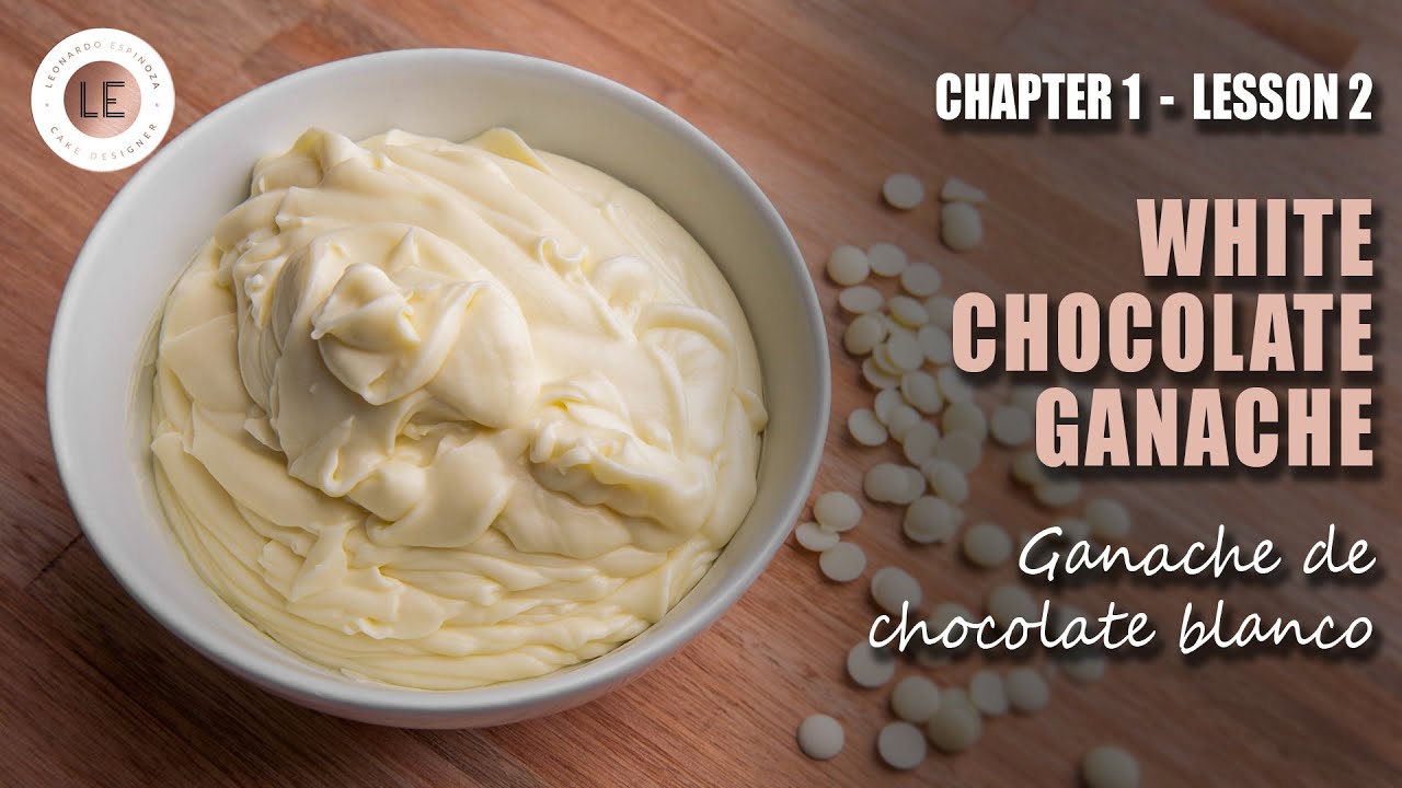 ganache de chocolate blanco para cubrir tortas
