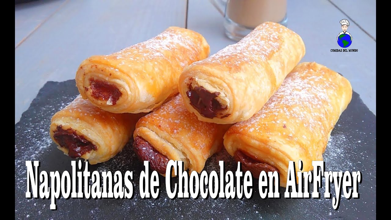 napolitana de chocolate en freidora de aire