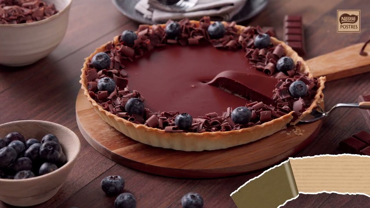 postres con masa quebrada y chocolate
