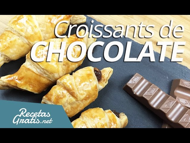 receta croissant relleno de chocolate fácil