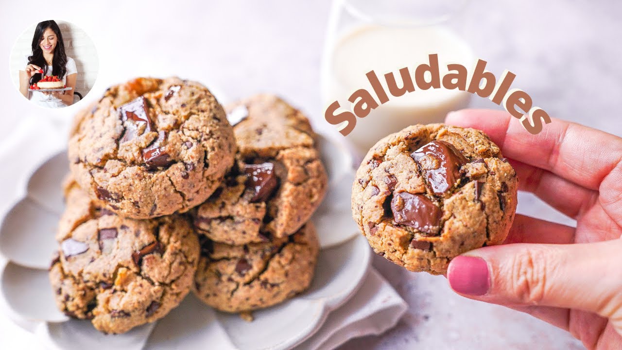 receta galletas de avena y chocolate saludables