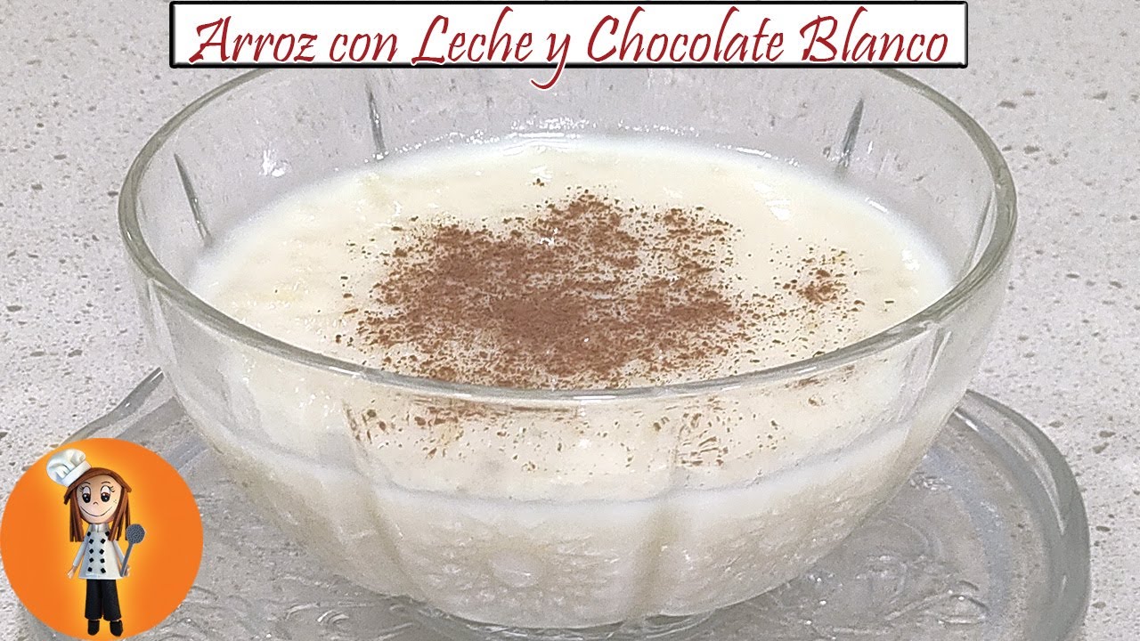 arroz con leche y chocolate blanco