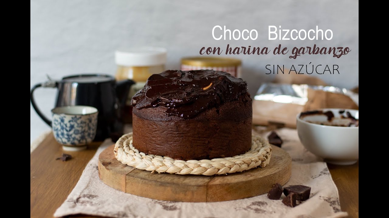 bizcocho con harina de garbanzos y chocolate