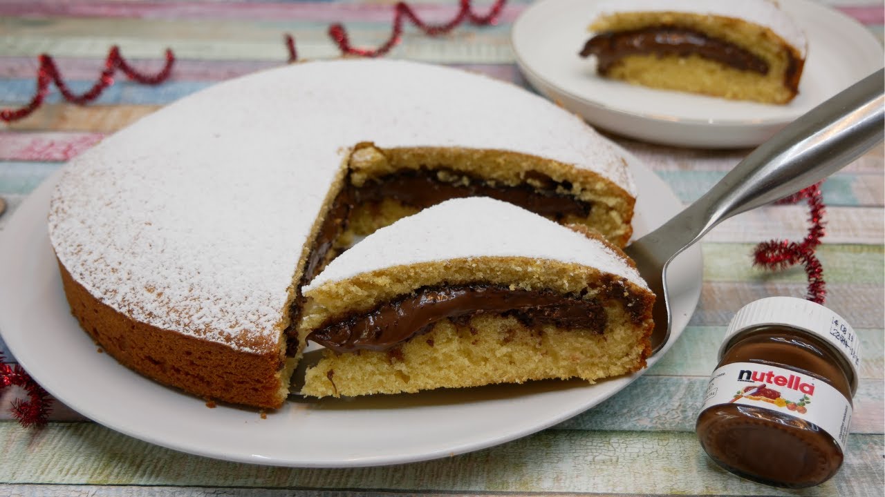 bizcocho con nutella por dentro