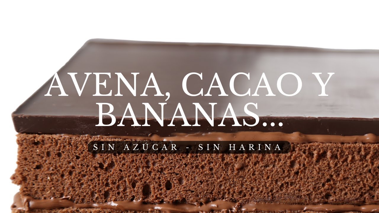 bizcocho de avena platano y cacao