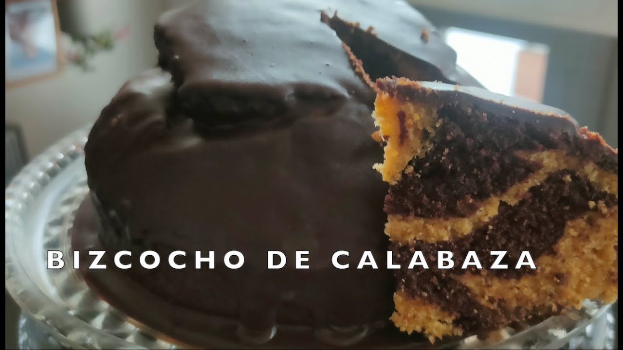 bizcocho de calabaza y chocolate fit