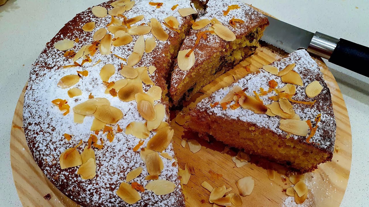 bizcocho de calabaza y nueces y chocolate