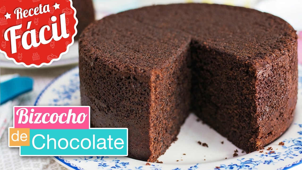 bizcocho de chocolate con cacao