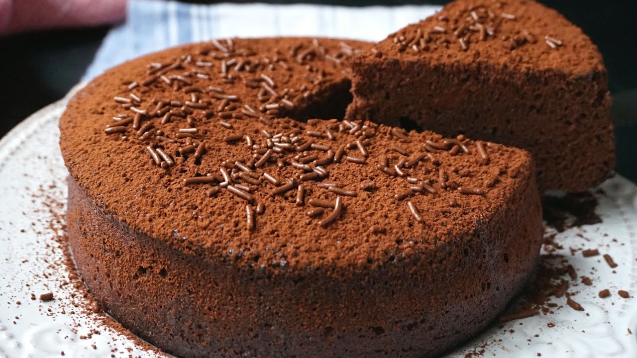 bizcocho de chocolate en microondas jugoso