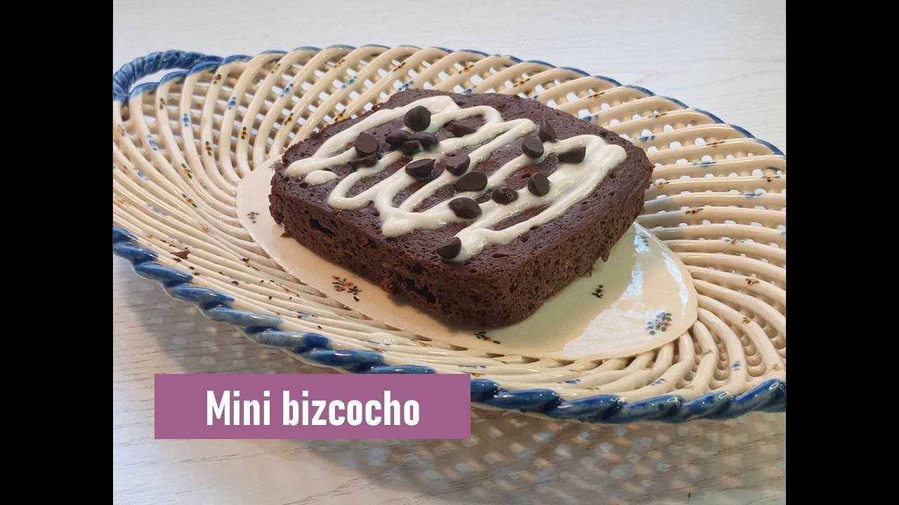 bizcocho plátano y cacao microondas