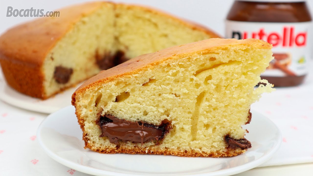 bizcocho relleno de nocilla