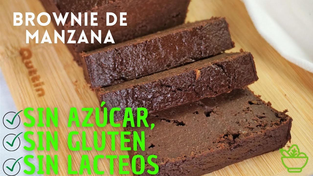 brownie de manzana y cacao sin harina