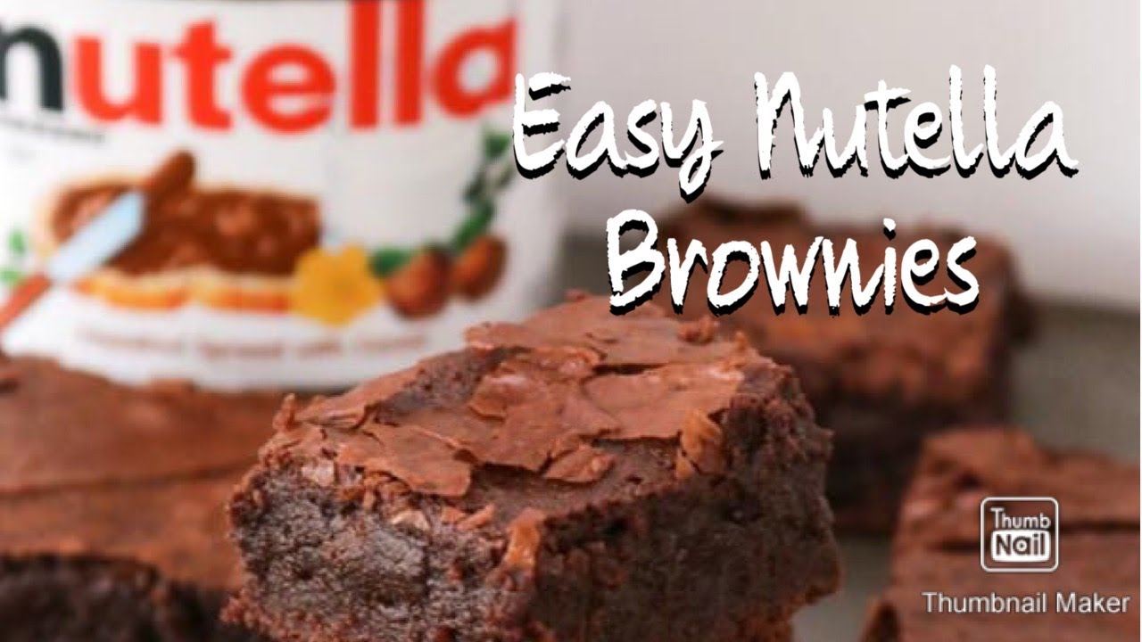 chocolate brownie with nutella