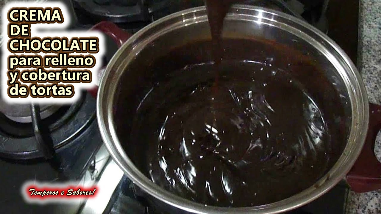 como hacer crema de chocolate para tartas