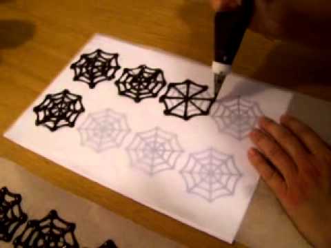 como hacer tela de araña con chocolate