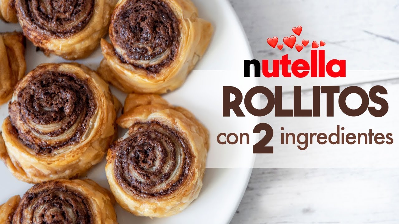 dulces de hojaldre y nocilla