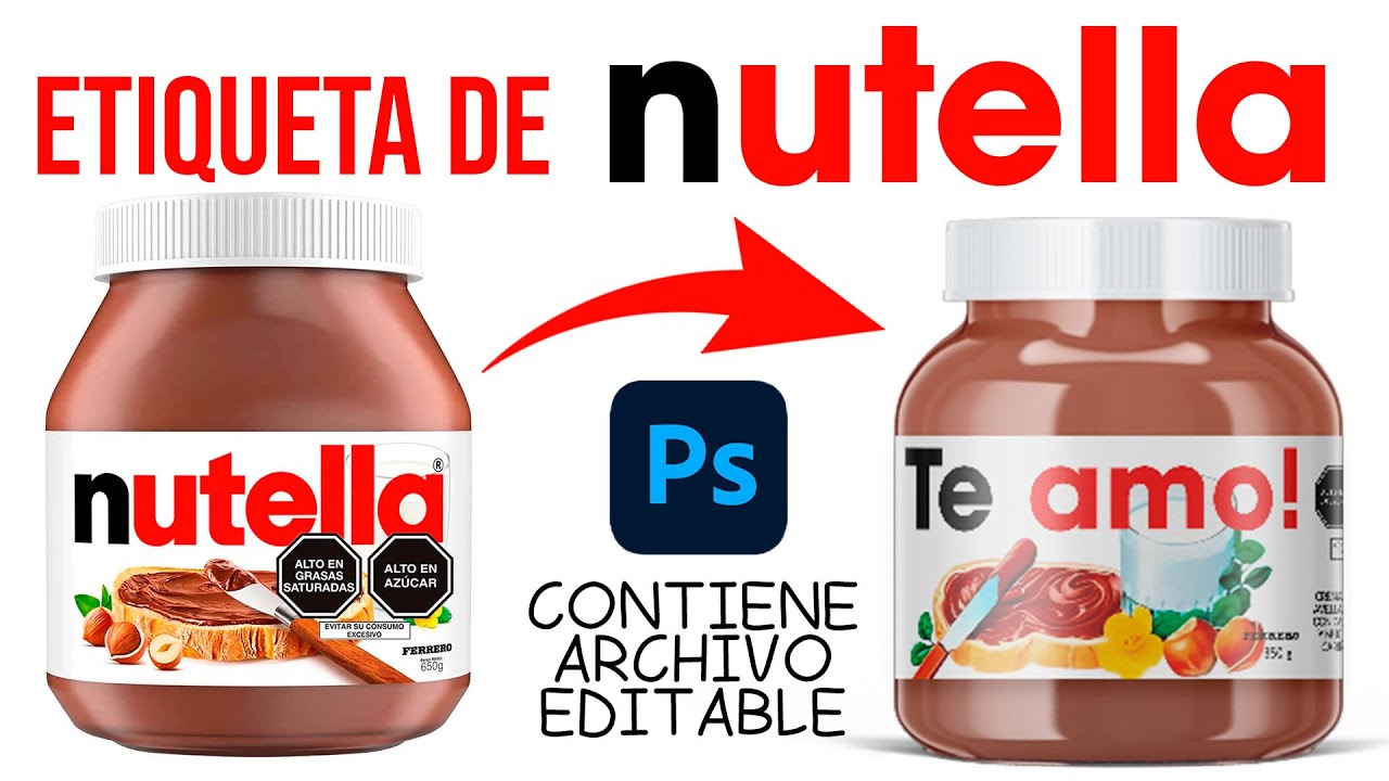 etiqueta de nutella para editar