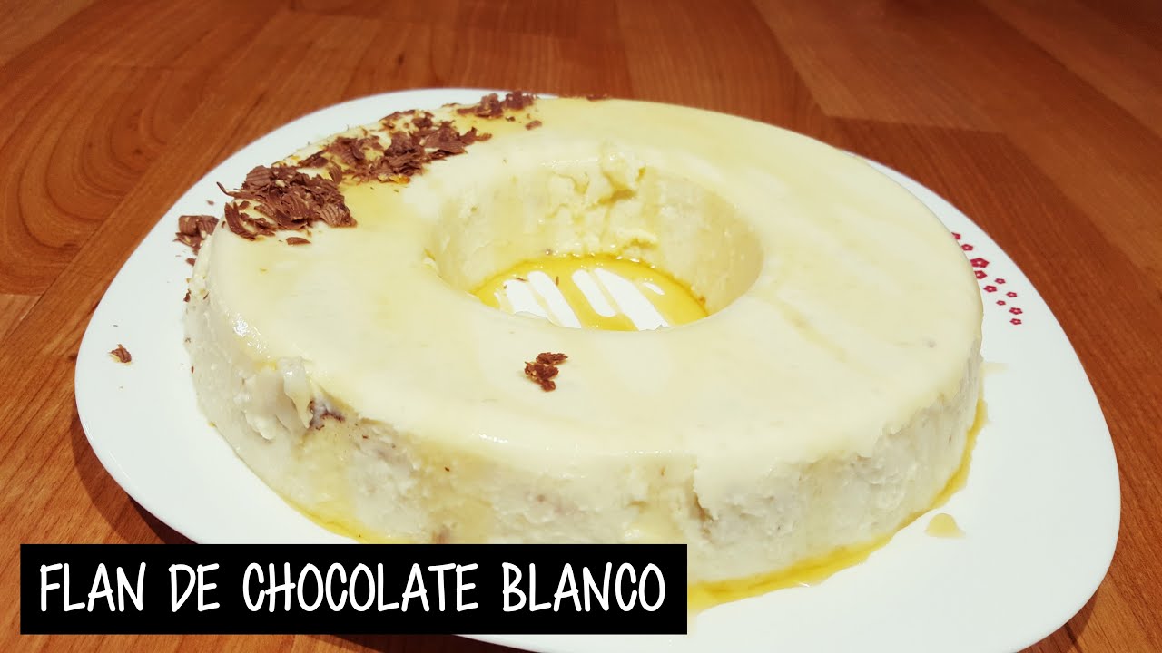 flan de chocolate blanco sin horno