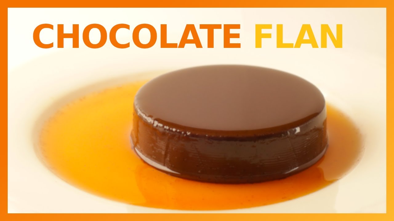 flan de chocolate con cacao