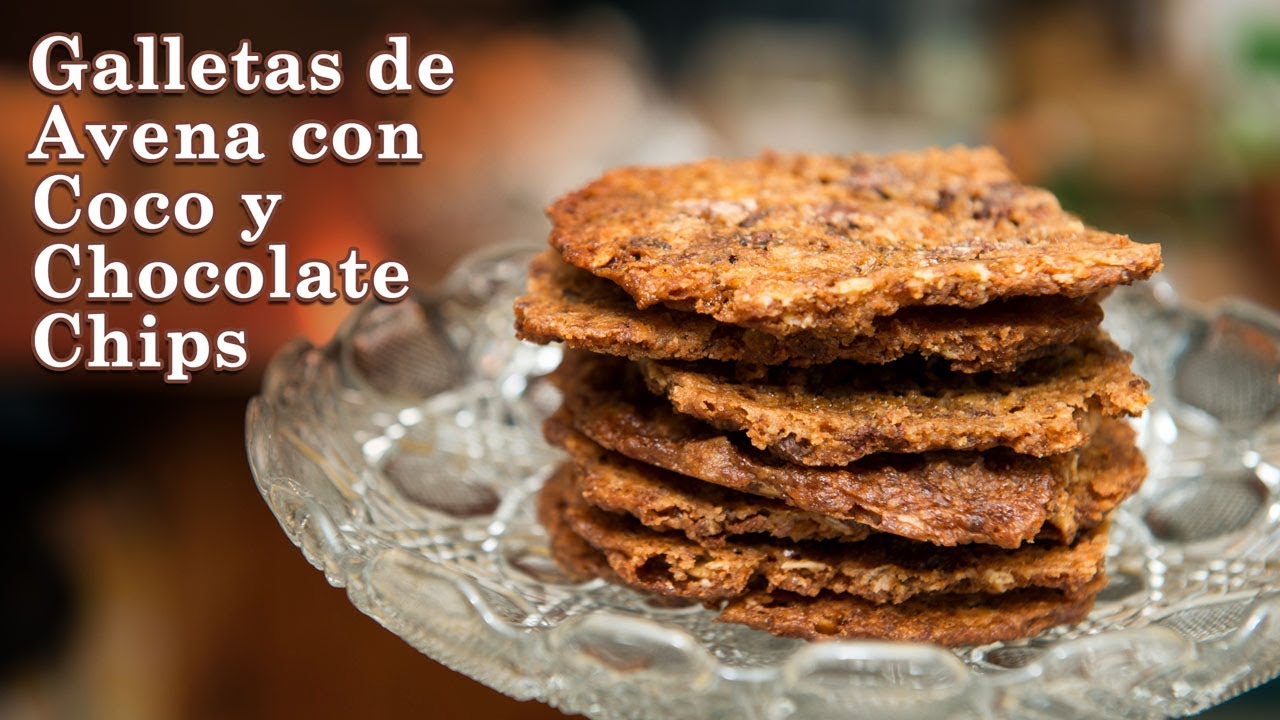 galletas de avena coco y chocolate saludables