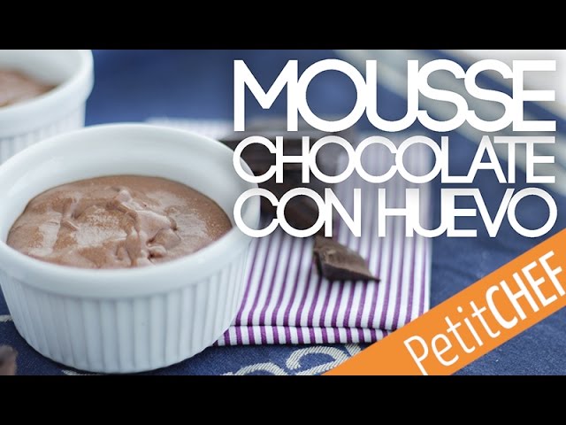 mousse de chocolate con clara de huevo