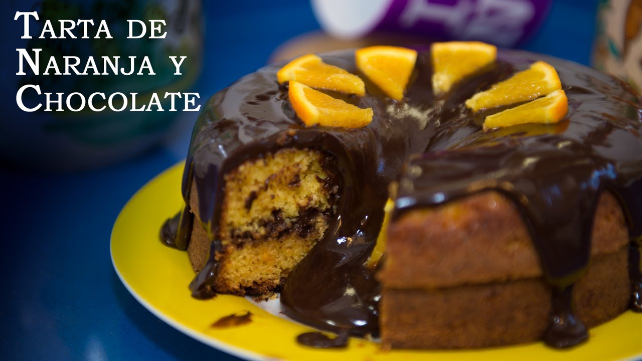 pastel de naranja y chocolate fácil