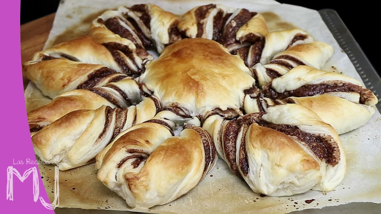 pino de hojaldre y nutella