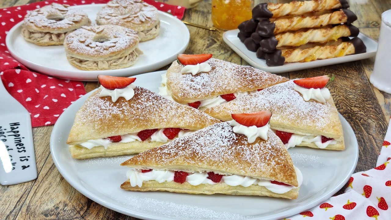 postres fáciles con hojaldre y chocolate