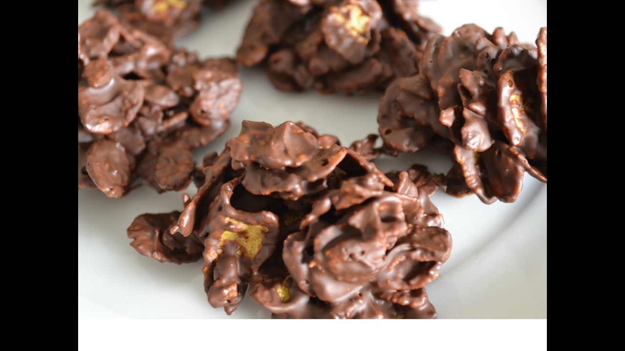 rocas de chocolate con corn flakes