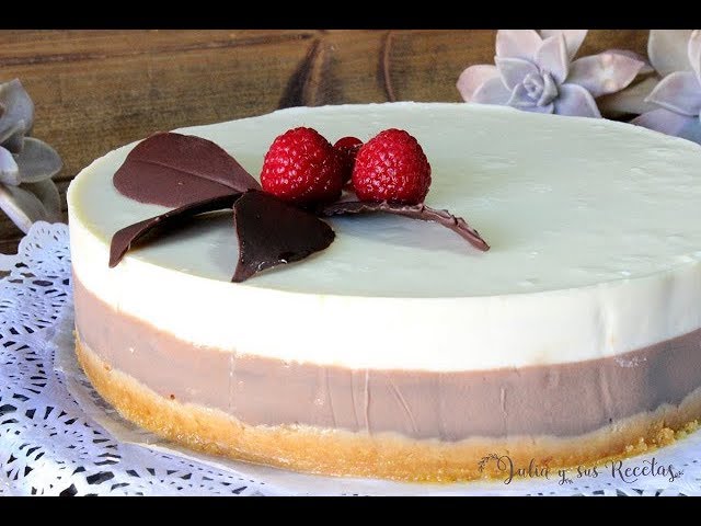 tarta de dos chocolates sin horno