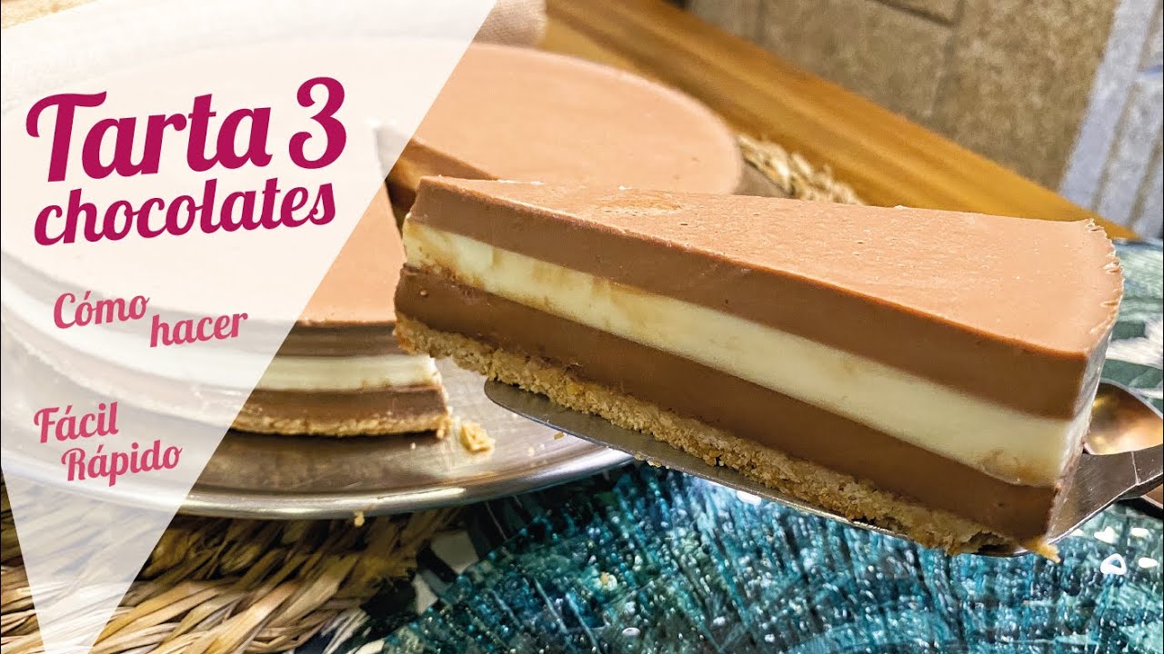 tarta de los tres chocolates paso a paso