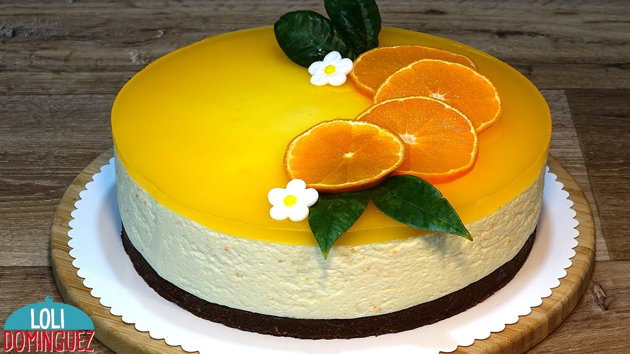 tarta de naranja y chocolate sin horno