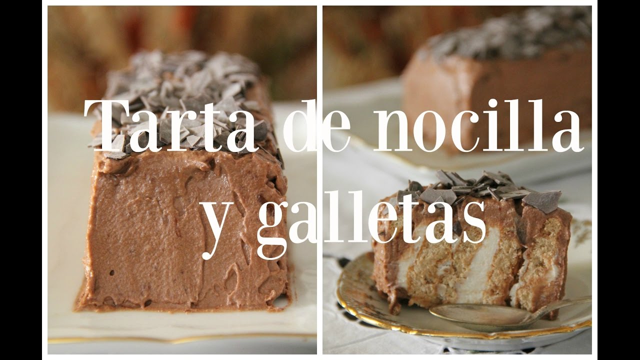 tarta de nocilla y galletas