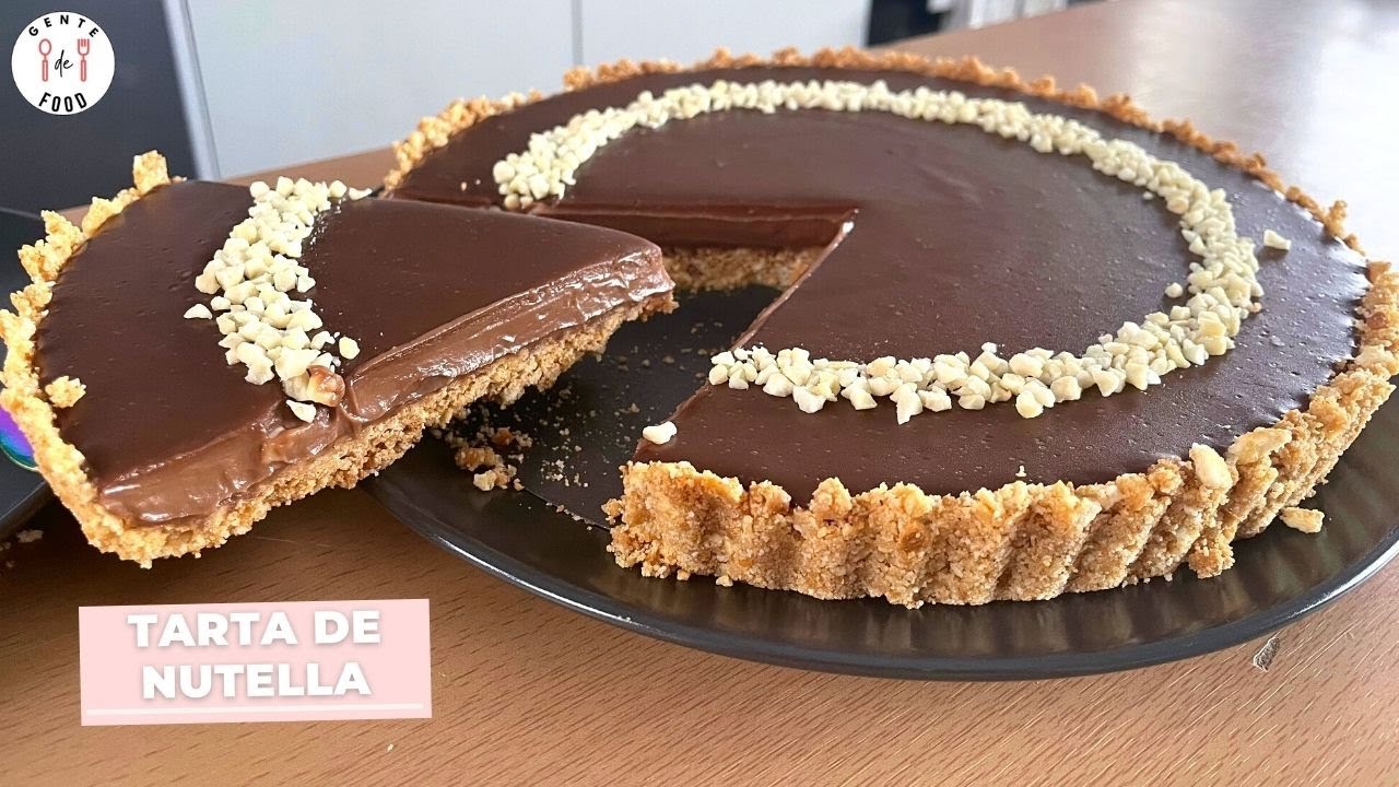 tarta de nutella y galletas fácil y rápida