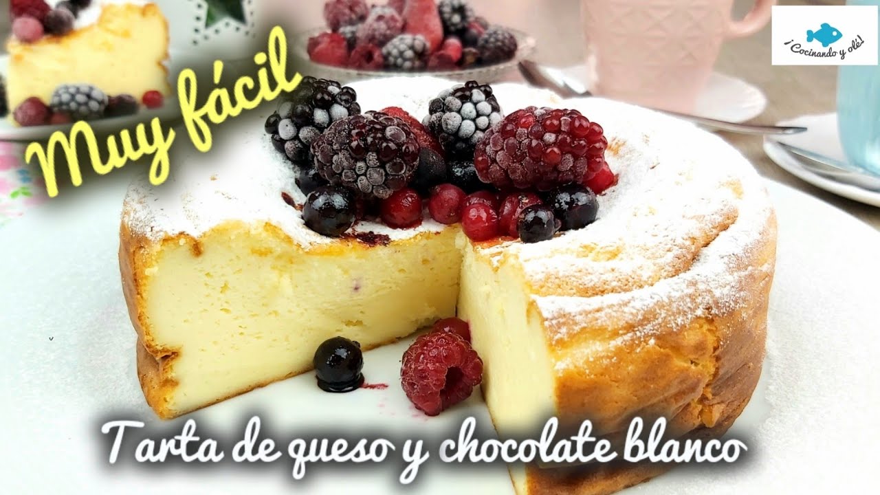 tarta de queso y chocolate con 4 ingredientes
