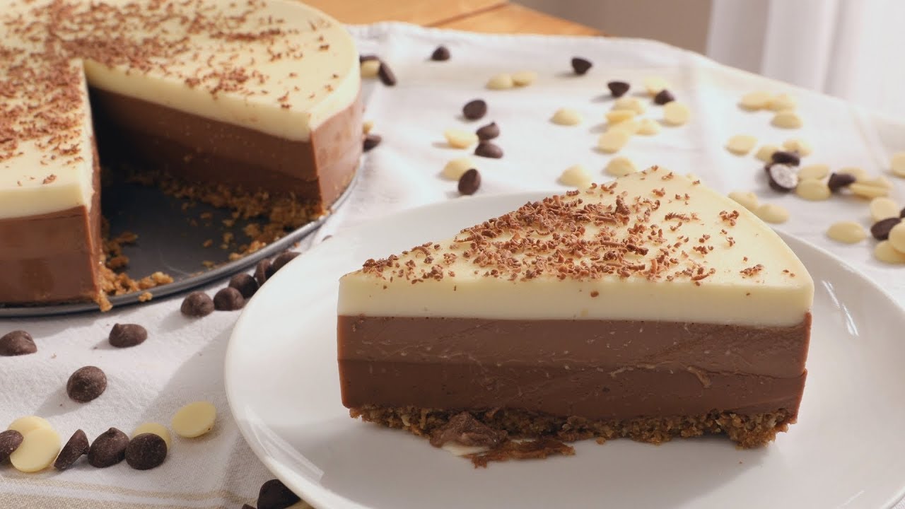 tarta de tres chocolates sin nata