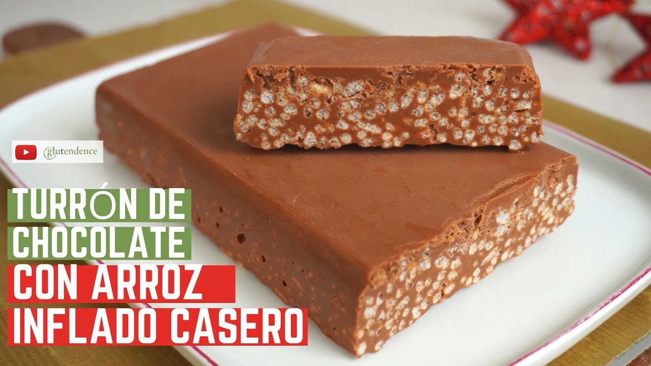 turron de chocolate con arroz inflado