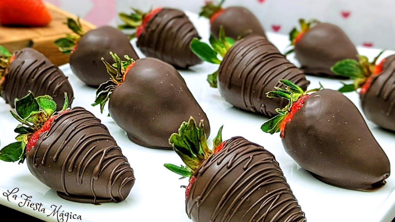 como hacer fresas con chocolate